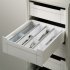 Cutlery Tray Set for Blum Tandembox Ninka Cuisio  For cabinets with 15/16 or 18/19 mm board thickness (variable soft edges) For drawer depth 450 mm for cabinet width 800 mm frosted white - view 2