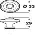 Ariel Knob Zinc Alloy Pewter Effect D33x29mm - view 2