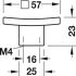 Flynn Knob Zinc Alloy Stainless Steel Effect 57x57mm - view 2