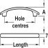 Hudson Bow Handle Zinc Alloy PC 128mm Fixing Centres - view 2