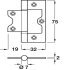 Butt Hinge Flush 75 x 51 mm Steel Provides 180° door opening Polished chrome plated - view 2
