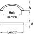 Cordelia Bow Handle Zinc Alloy PC 288mm Fixing Centres - view 2