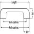 Bronte D Pull Handle Zinc Alloy PC 160/192mm Fixing Centres - view 2