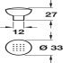 Dimple Knob Zinc Alloy SSE D33x27xmm - view 4