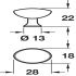 Pearl Knob Zinc Alloy Polished Chrome 28x18x22mm - view 3