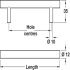 Barkston Bar Handle Steel SSE D12mm 758mm Fixing Centres - view 2