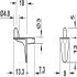 Shelf Support D3mm w Lug Plug Zinc Alloy NP - view 2