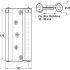 Spring Hinge Double Action 175 x 107 mm Silver lacquered steel - view 2