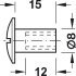 Sleeve Nut M6x15mm w Slot Steel Glv - view 3