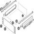 NPS Int Drawer Pnl Set Rect 186/1000mm Stn - view 3