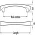 Arco Bow Handle Zinc Alloy Sat Nickel 224mm Fixing Centres - view 2