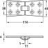 Butt Hinge Counter Flap 114 x 38 mm Brass With brass pin Polished chrome - view 2