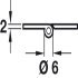 Broad Style Hinge 75x42mm Brass Self - view 3