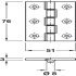 Butt Hinge DPBW D9x76x51mm Ext Brs PC - view 2