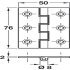 Butt Hinge DSSW Sqr 76x50mm Stainless Steel PSS - view 2