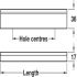 Curve Profile Handle Aluminium SSE 192mm Fixing Centres - view 4