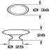 Henrietta Knob Zinc Alloy SSE D38x26mm - view 2