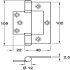 Butt Hinge Flush 102 x 70 mm Grade 201 Stainless Steel Unhanded Satin - view 2