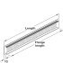 Ventilation Grille Rectangle 500x80mm Aluminium Silver Fire Rated - view 4