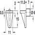 Shelf Support D6mm w Goove Plug Plastic Wht - view 2