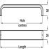 Pembridge D Pull Handle Aluminium BN 128mm Fixing Centres - view 4