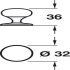 Mayberry Knob Zinc Alloy Polished Nickel D32x36mm - view 2
