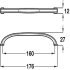 Odessa Bow Handle Zinc Alloy Polished Chrome 160mm Fixing Centres - view 2