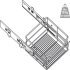 Veg Basket Acrylic Inserts 300mm White - view 2