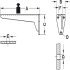Hebgo Fix.Bracket 330x100mm 150kg/Pr Stone Grey - view 3