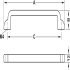 Theodore D Pull Handle Zinc Alloy Antique Tin 128mm Fixing Centres - view 4