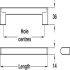 Boston Boss Bar Steel/Zinc Alloy SSE D14mm 709mm Fixing Centres - view 4