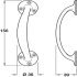 Bow Handle FF D36x156x39mm Brass PC - view 2