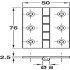 Butt Hinge DPBW Brass Square corners Length x width: 76 x 50 mm polished - view 2