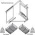 Pull Swing Corner Unit 1000mm LH Silver - view 2