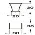 Knob with Backplate Zinc Alloy 30 x 30 mm Augusta Polished chrome - view 3