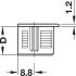 Rafix 20 Housing w Ridge 19mm Plastic Brown - view 4