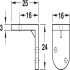 Angled Bracket 25x24x16mm Plastic White - view 2