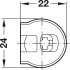 Rafix 20 Housing w Ridge 19mm Plastic Brown - view 5