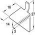 Shelf Support Stud 16x14mm Dbl Steel Dk Brz - view 2