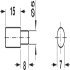 Shelf Support D5x15mm w Stop Plug Steel NP - view 2
