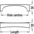 Lama Pull Handle Zinc Alloy Polished Chrome 320mm Fixing Centres - view 2