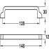 Theodore D Pull Handle Zinc Alloy Antique Tin 128mm Fixing Centres - view 3