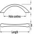 Sabine Bow Handle Zinc Alloy Matte Nickel 224mm Fixing Centres - view 2
