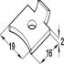 Shelf Support Stud 16x19mm Sgl Steel Dk Brz - view 2