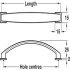 Augusta Bow Handle+BP Zinc Alloy Antique Copper 160mm Fixing Centres - view 4