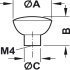 Dimple Knob Zinc Alloy SSE D33x27xmm - view 3
