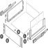 NPS Cry+ Int Drawer Pnl Set 186/900mm Stn - view 3