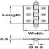 Butt Hinge Ball Finial Brass Unwashered Length x width: 63 x 35 mm polished chrome - view 2