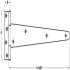 Tee Hinge Medium Pattern Black Steel Length 305 mm Dim. A 100 mm Dim. B 35 mm - view 2