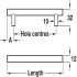 Bar Handle Steel Ø 12 mm Fixing Centres 96-456 mm Barkston Brushed nickel plated fixing centres 306 mm - view 3